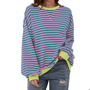 UE Striped Sweater with Neon Accents